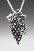 Grape Vine Cluster Charm - Sterling Silver