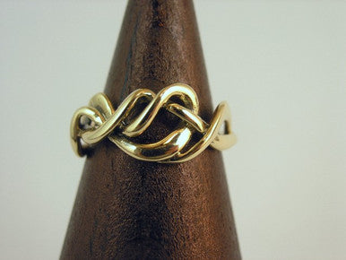 Gold Pretzel Ring - Solid 14k Gold
