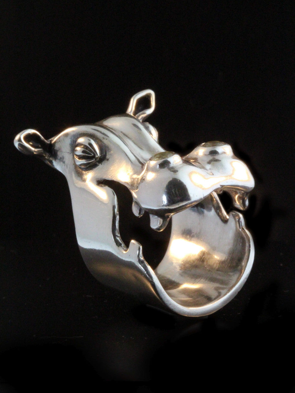 Henrietta Hippo Ring With Gemstones - Sterling Silver