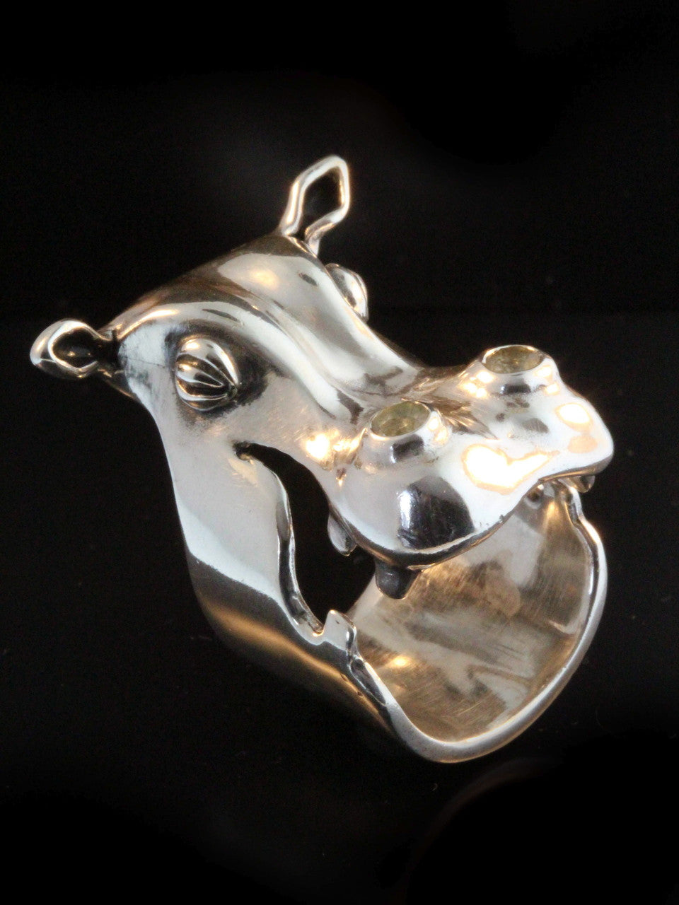 Henrietta Hippo Ring With Moonstones