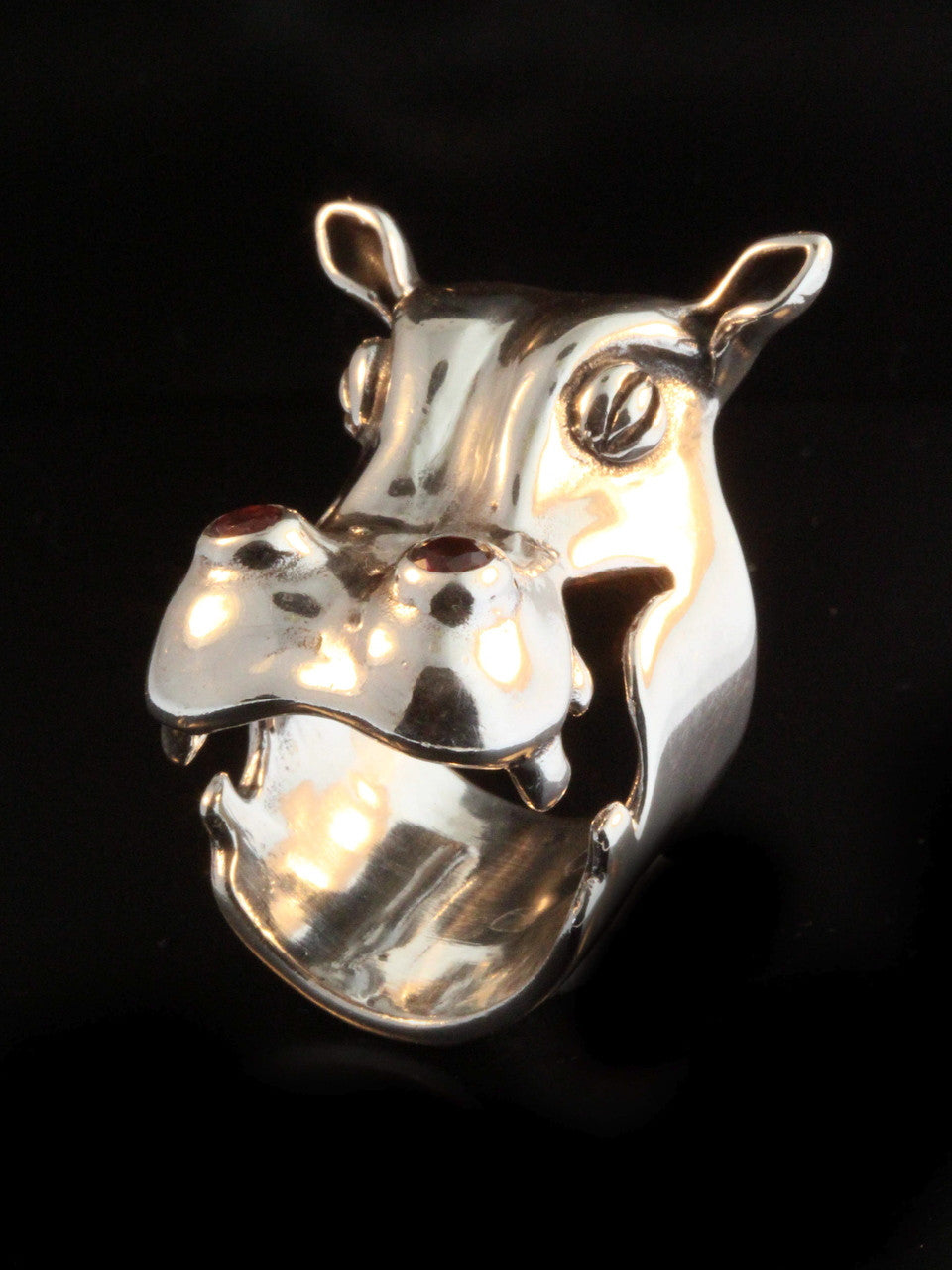 Henrietta Hippo Ring With Moonstones