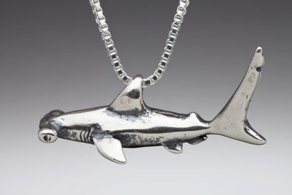 Hammerhead Shark Charm - Silver