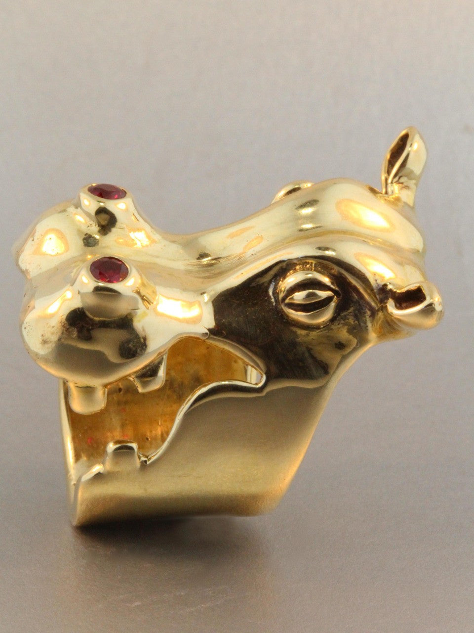 Henrietta Hippo Ring with Gemstones - 14K