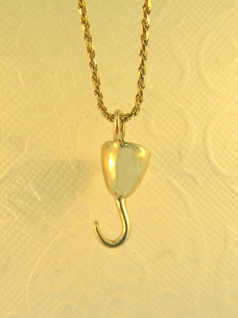 14k Gold Hook Charm