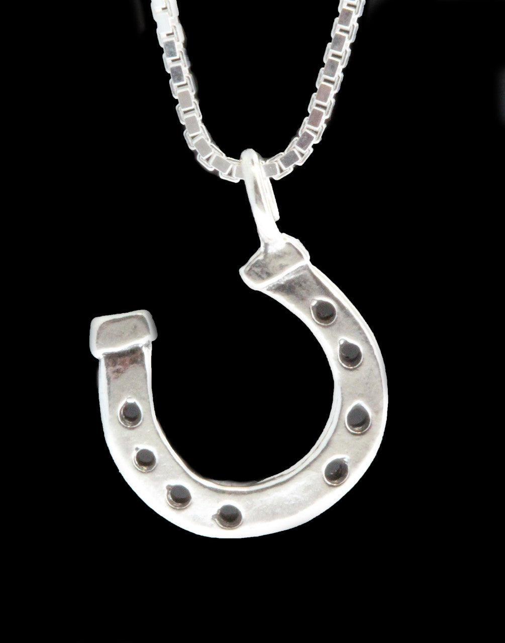 Good Luck Horseshoe Charm - Sterling Silver