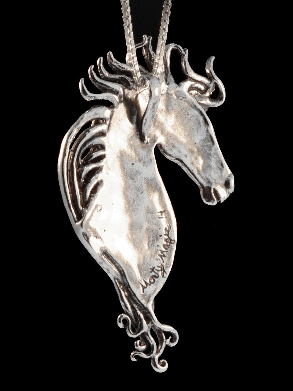 Spirit Horse Pendant - Sterling Silver