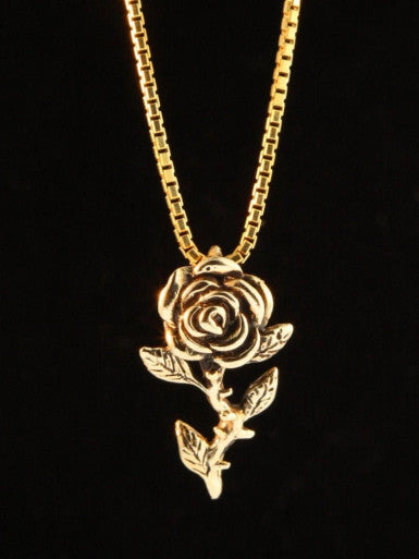 Rose Charm - Solid 14k Gold