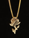 Rose Charm - Solid 14k Gold