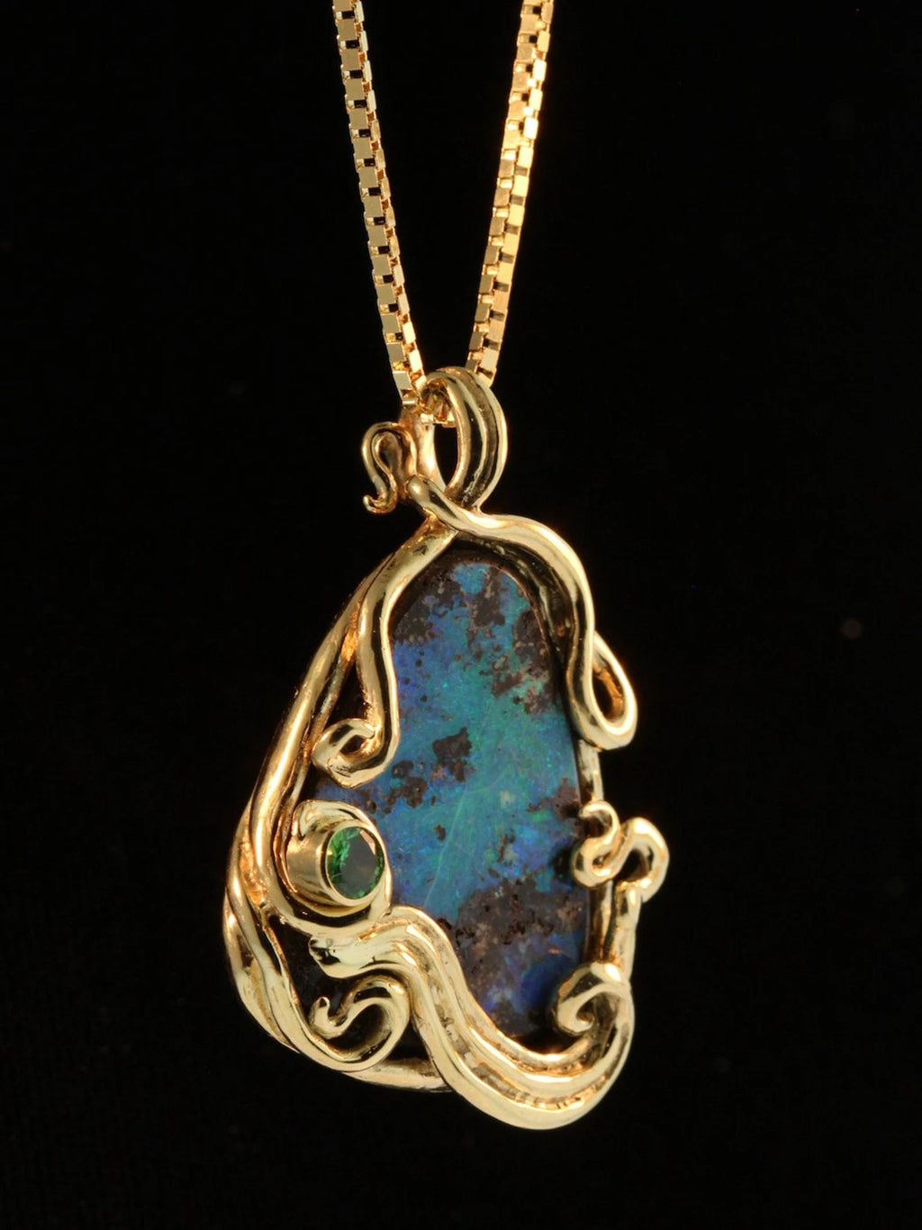 Bermuda Bliss Australian Opal Pendant - 18K gold