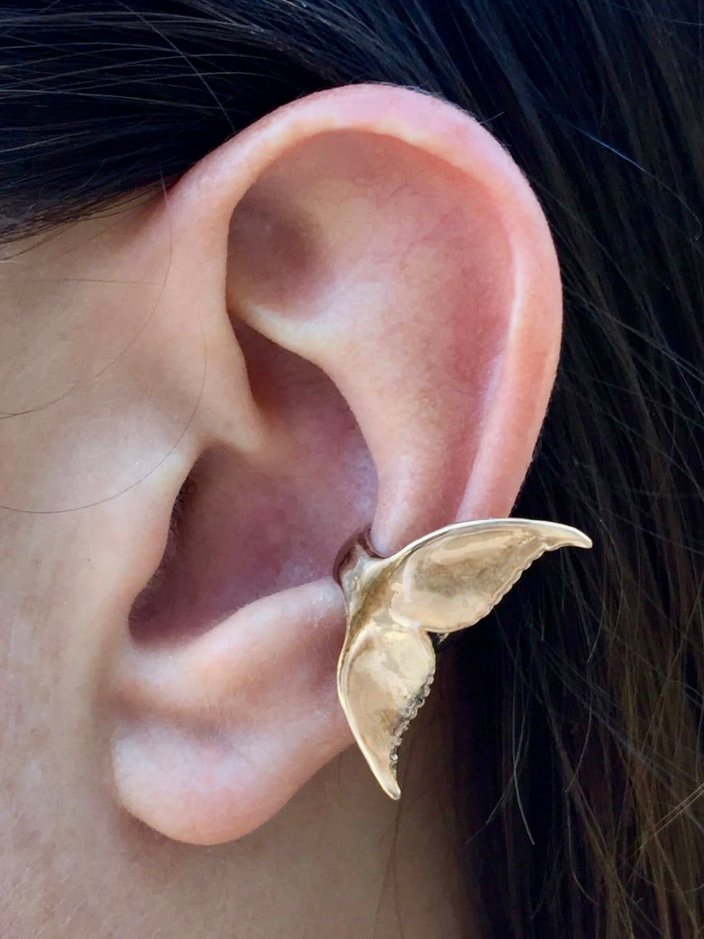 EAR CUFF SPECIAL - Dolphin Ear Wrap Ear Wrap and Whale Tail Ear Cuff Combo - Bronze - Buy 2 Get 1 Ear Cuff Free