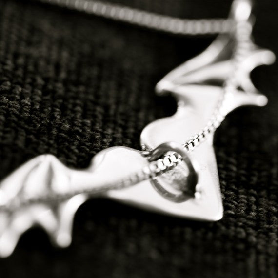 Bat Winged Heart - Sterling silver