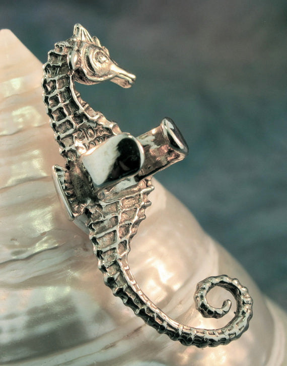 Seahorse Ear Cuff - Sterling Silver