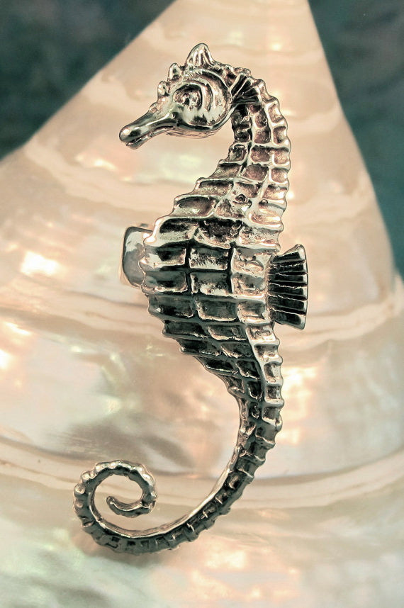 Seahorse Ear Cuff - Sterling Silver