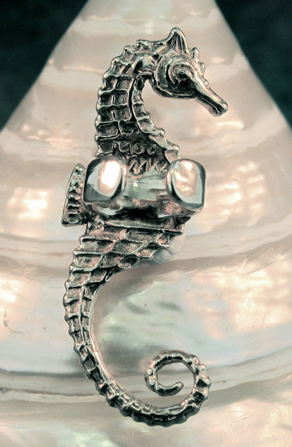Seahorse Ear Cuff - Sterling Silver