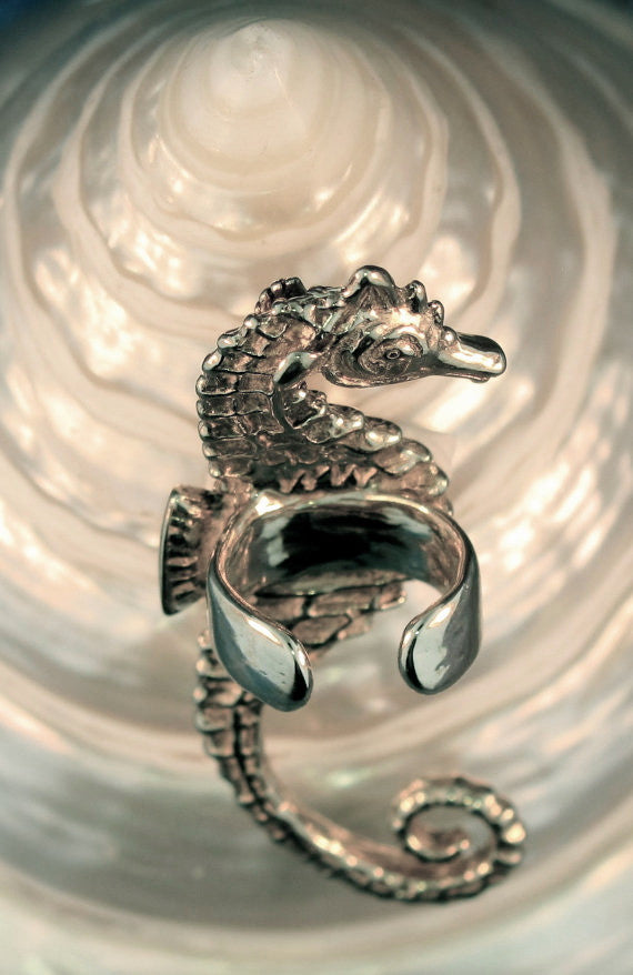 Seahorse Ear Cuff - Sterling Silver
