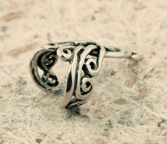 Sterling Silver Arabesque Ear Cuff