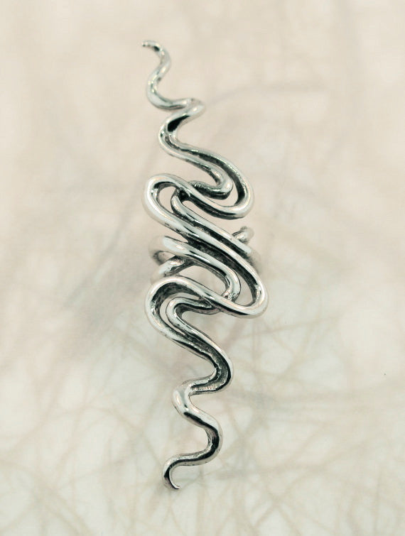 Sidewinder Ear Cuff - Sterling Silver
