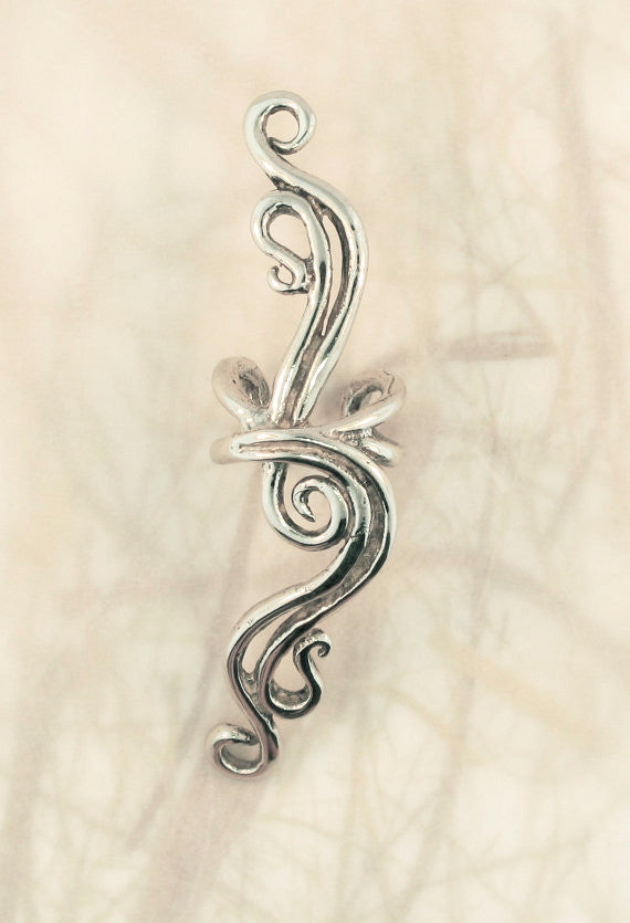 French Twist Ear Cuff in Silver