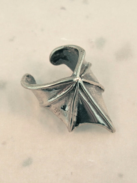 Ear Wing Ear Cuff - Silver