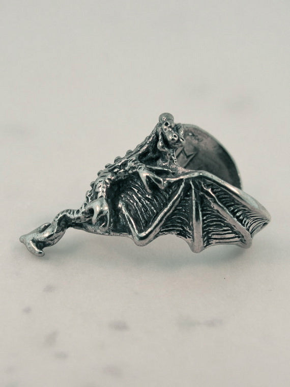Dragon Ear Chevron Cuff in Silver