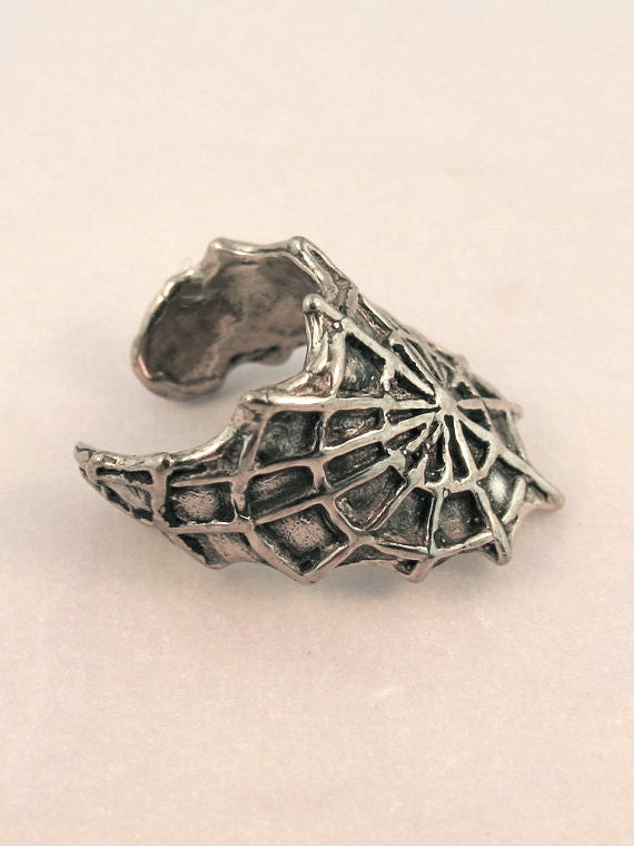 Cobweb Ear Cuff - Silver