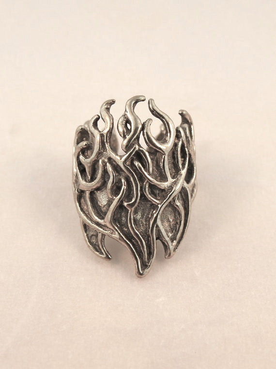 Flame Ear Cuff in Silver