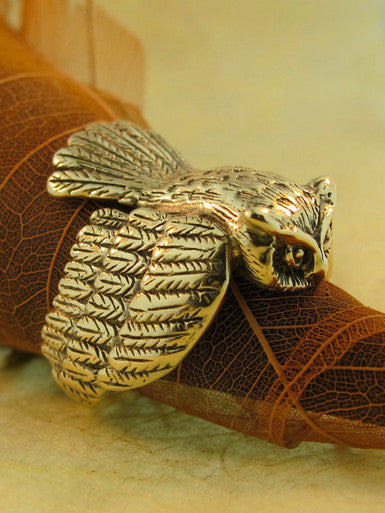 Owl Ring - Solid 14k Gold