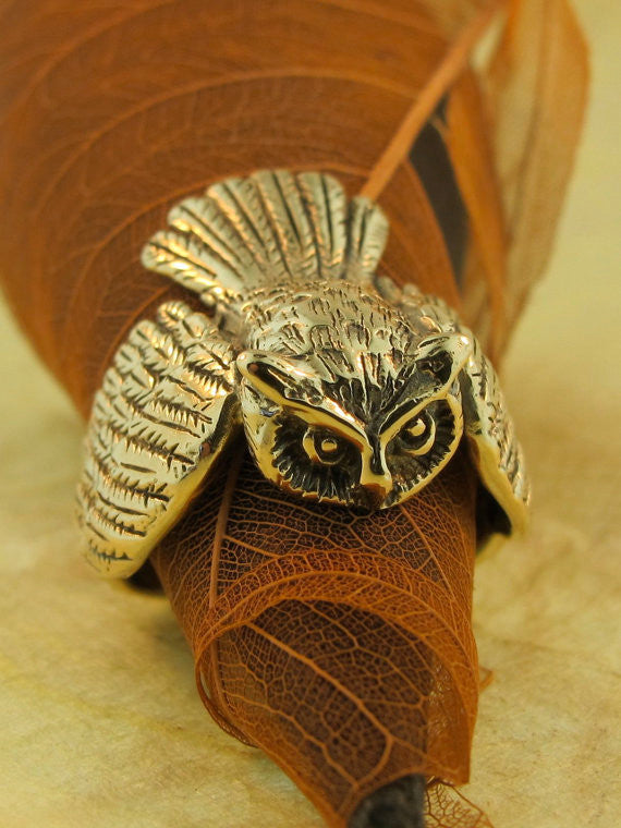 Owl Ring - 14k Gold