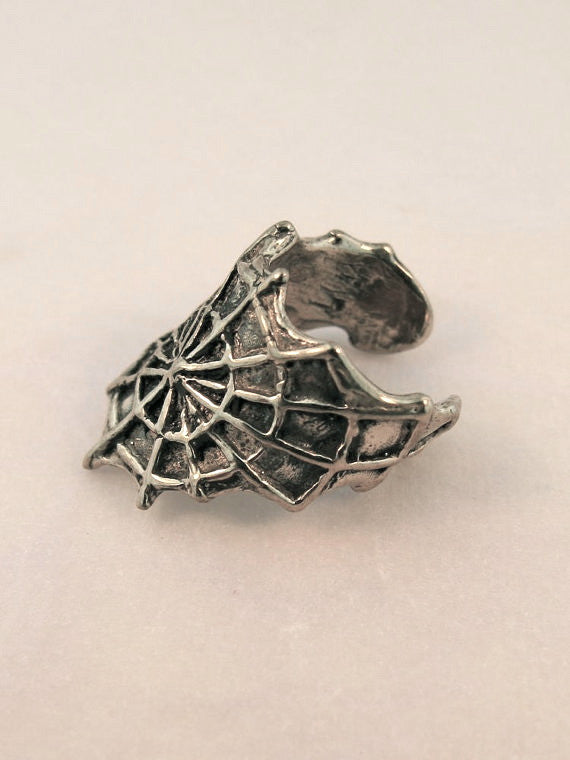 Cobweb Ear Cuff - Silver