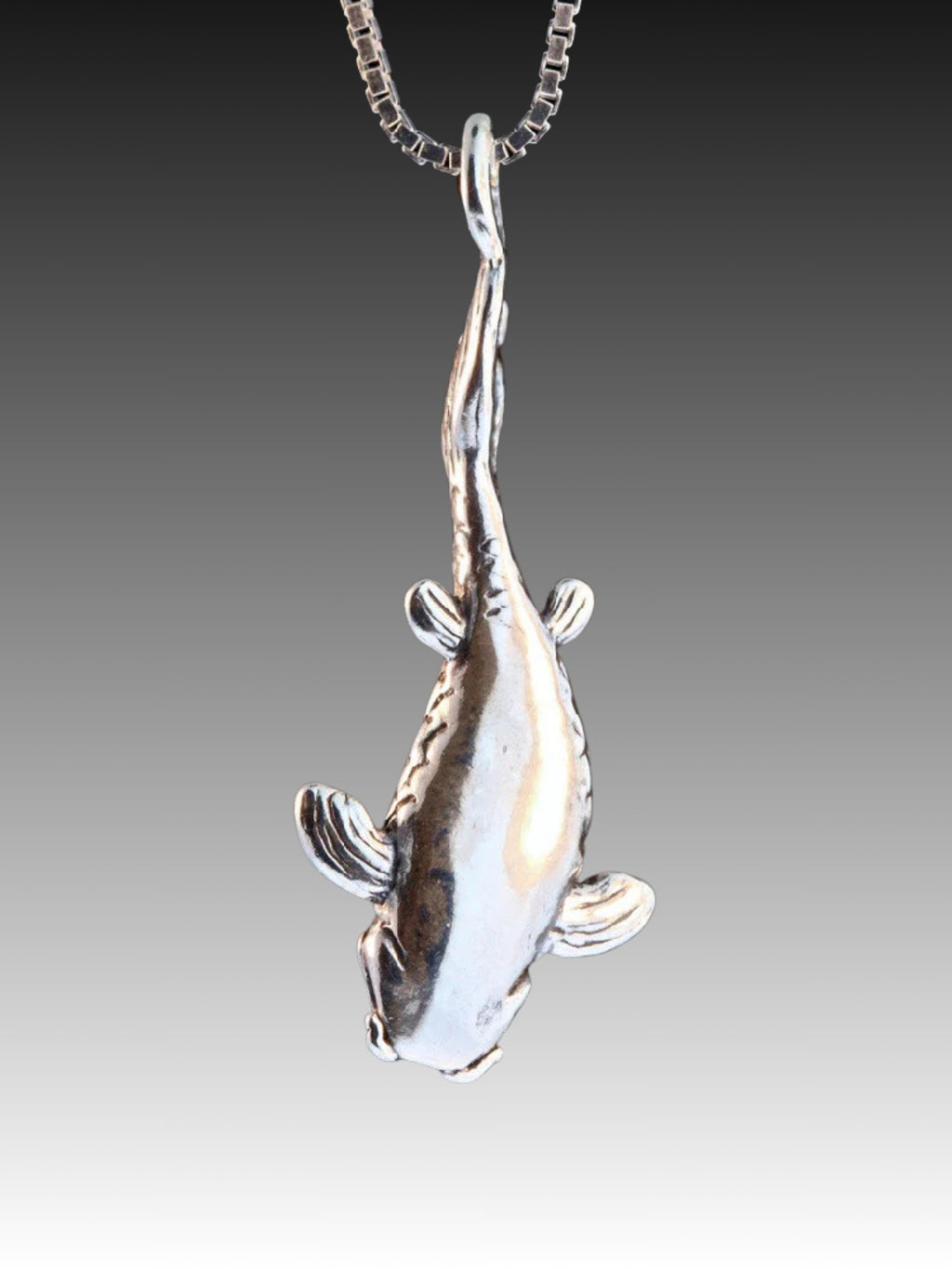 Koi Fish Charm - Silver