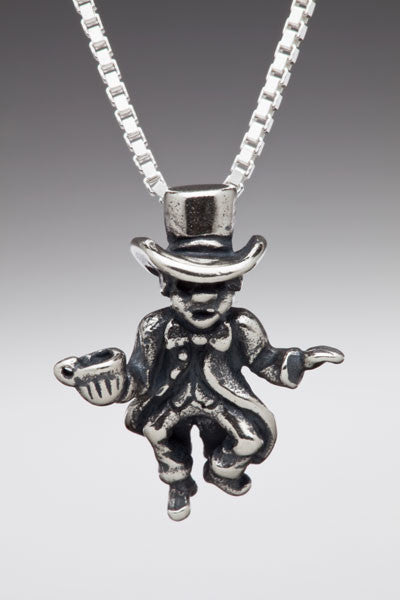 Alice -  Mad Hatter Charm - Silver