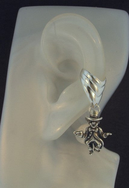 Mad Hatter Ear Cuff Chevron - Silver