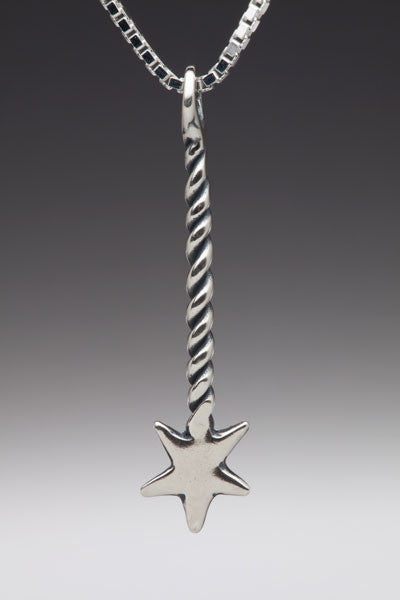 Fairy Magic Wand Charm - Silver