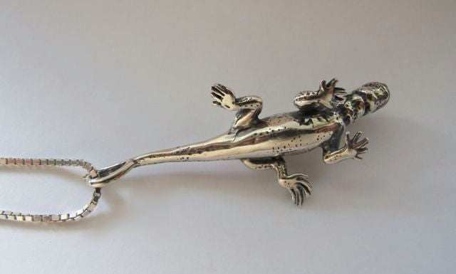 Marine Iguana Charm - Sterling Silver