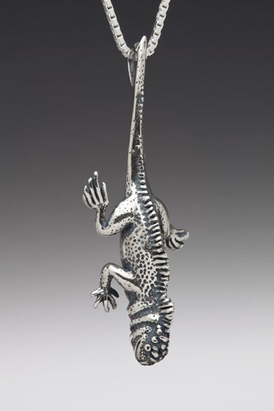 Marine Iguana Charm - Sterling Silver