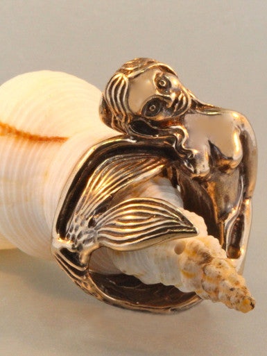 Siren's Song Mermaid Ring - Bronze