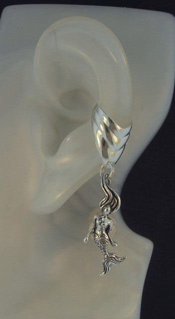 Mermaid Ear Cuff Chevron - Silver
