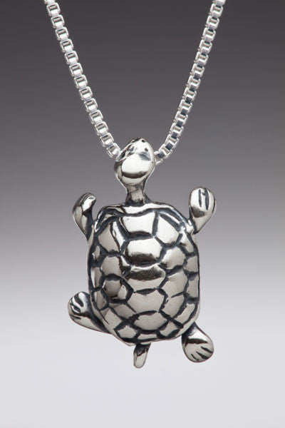 Mock Turtle Charm - silver