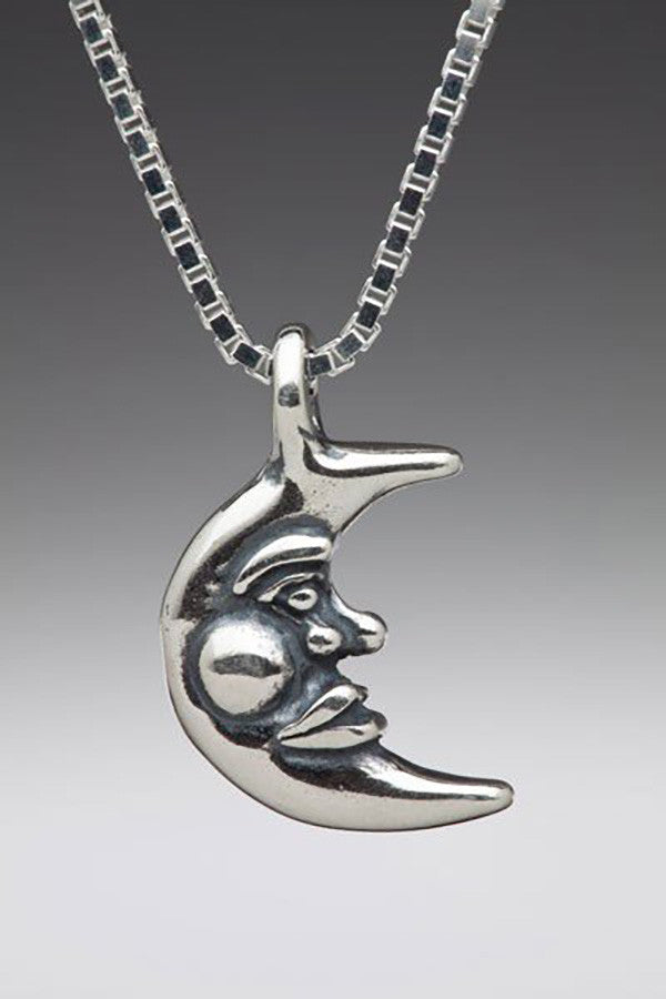 Silver moon charm