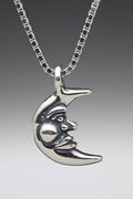 Celestial - Small Moon Charm - Silver