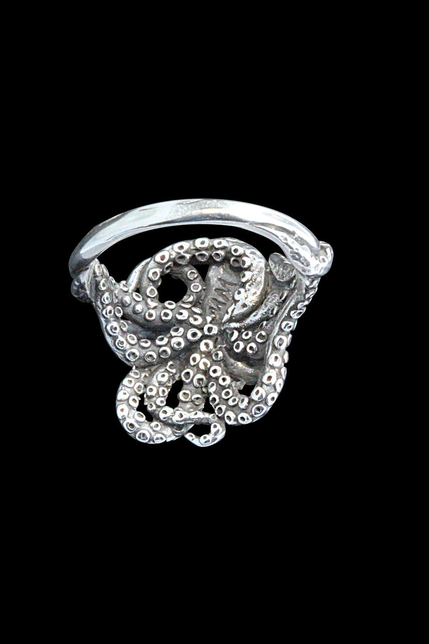 Sterling Silver Octopus Ring