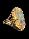 Rainbow Prism - Mexican Opal Ring - 18K Gold - SOLD