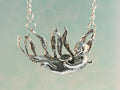 Sea Life - Sea Otter Pendant and Kelp Neckpiece - Sterling Silver