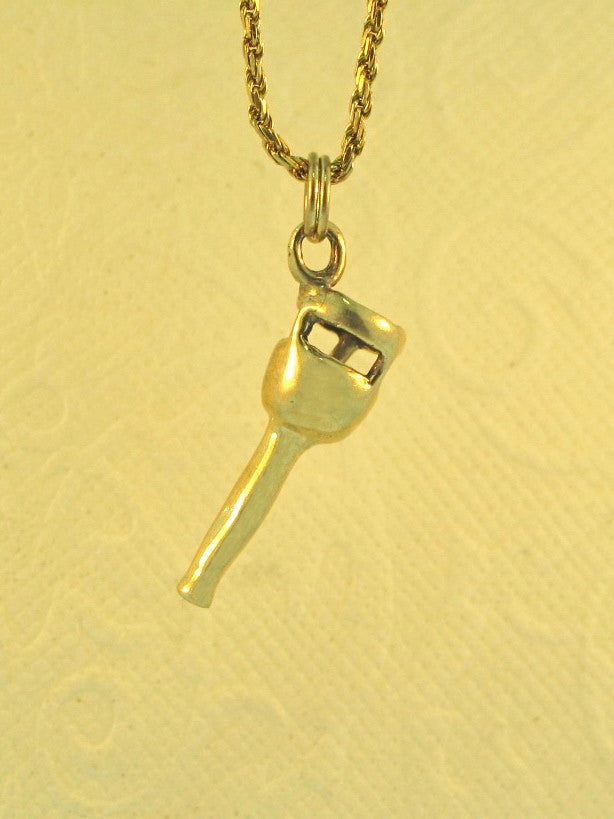 14k Gold Peg Leg Charm