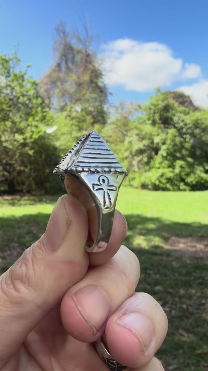 Pyramid Ring - Sterling Silver