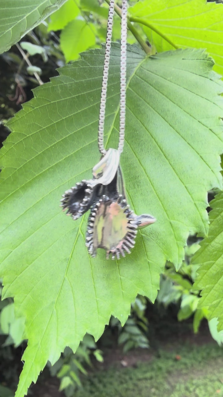 Double Venus Flytrap Pendant - Sterling Silver