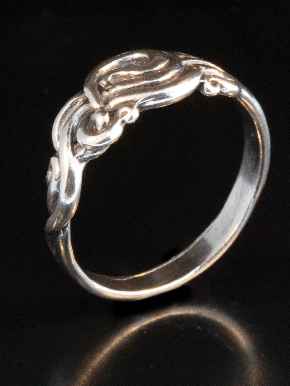 nouveau swirl ring sterling silver