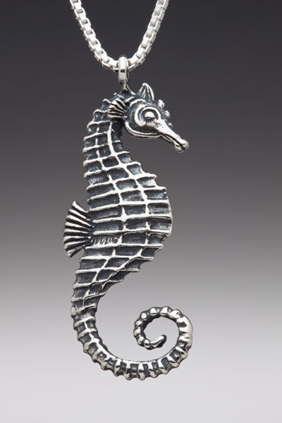 Seahorse Charm - Silver