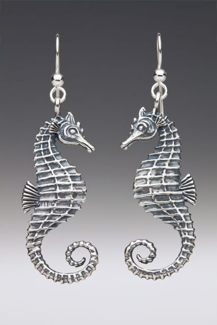Seahorse Earrings - Sterling Silver