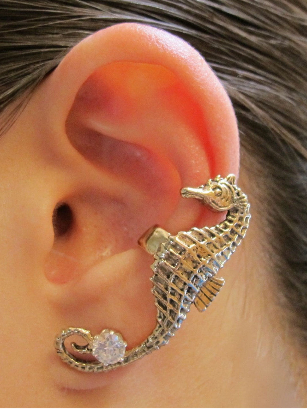Seahorse Ear Cuff - Bronze